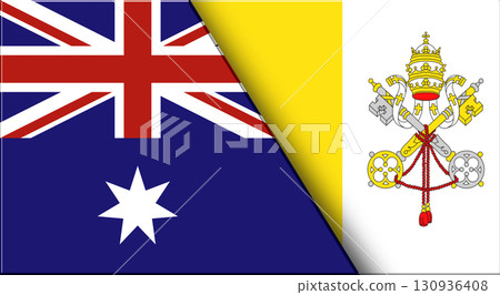 Flags of Australia and Vatican. Australian and Holy See National flag Flags of Australia and Vatican. Australian and Holy See National flag 130936408