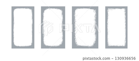 Brush frame border paper background. Frame edge paint effect poster retro photo border abstract 130936656