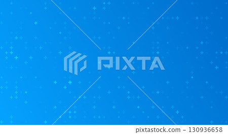 Medical blue plus pattern health tech abstract background. Hospital blue design cross pattern 130936658