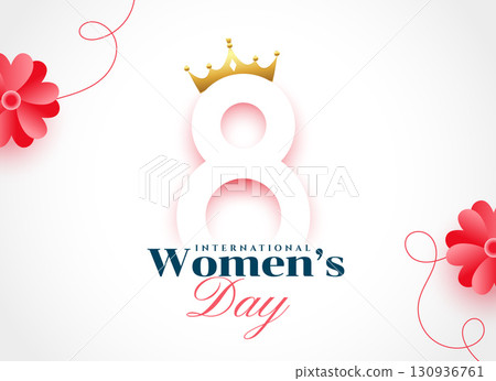 modern style international women's day pink background design 130936761