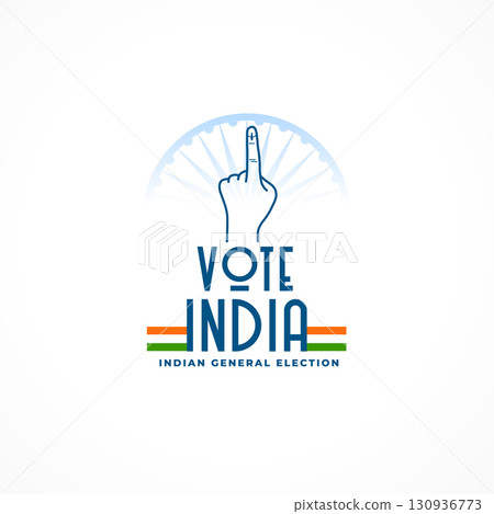 indian general vote background with ashoka chakra 130936773