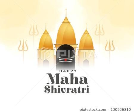 hindu religious maha shivratri wishes background design 130936810