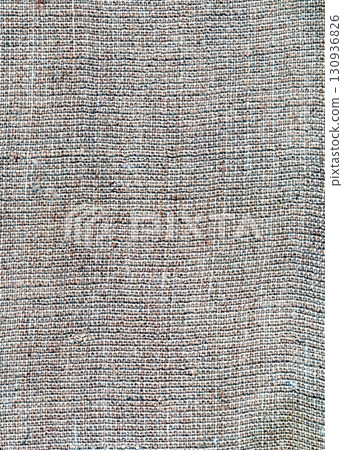 Sacking texture. Patterned fabric. Natural textile. Empty fabric background 130936826