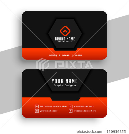 black and red business visiting card template design black and red business visiting card template design 130936855