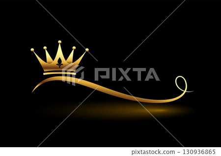 golden crown background to add touch of royalty in design 130936865