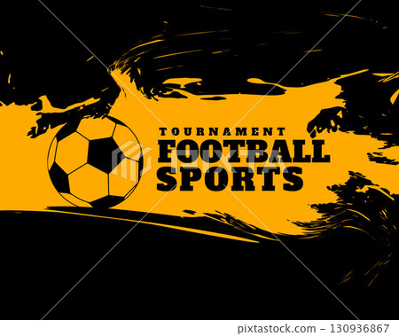soccer or football sport tournament background with grungy effect 130936867