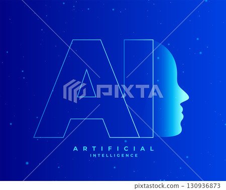 artificial intelligence sci fi tech concept background design 130936873