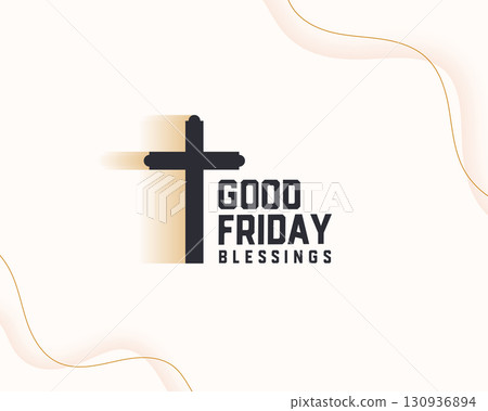elegant good friday cultural background with cross design 130936894