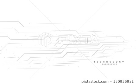 digital techno circuit line networked white background design digital techno circuit line networked white background design 130936951