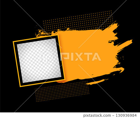 abstract instant photograph frame template with brush stroke effect abstract instant photograph frame template with brush stroke effect 130936984