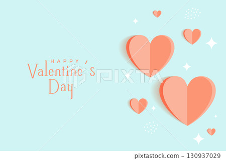 beautiful valentines day greeting background with papercut heart beautiful valentines day greeting background with papercut heart 130937029