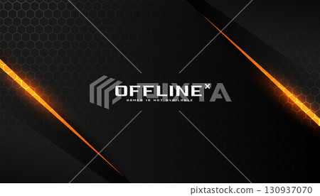 abstract offline gaming sporty banner with shiny effect 130937070