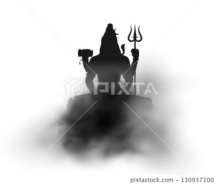 dark lord shiva silhouette for hindu festival maha shivratri dark lord shiva silhouette for hindu festival maha shivratri 130937100