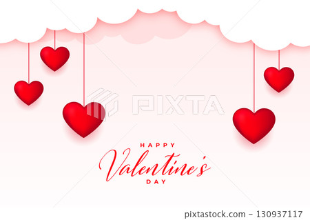 joyful valentines day wishes card with papercut clouds design joyful valentines day wishes card with papercut clouds design 130937117