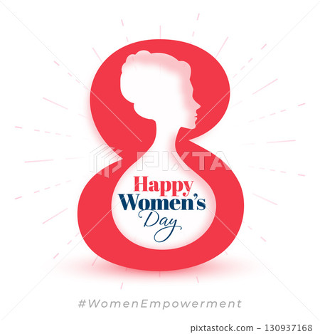 happy women's day event background in papercut style happy women's day event background in papercut style 130937168