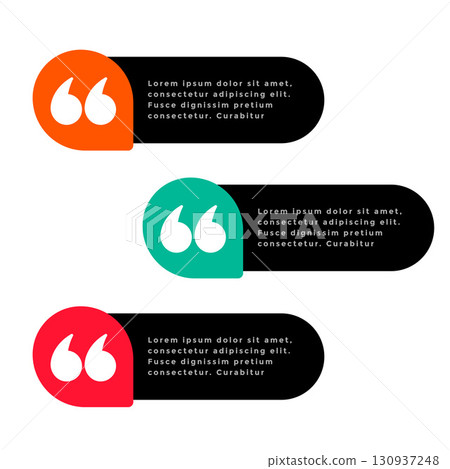 collection of three double inverted comma template for social media quote 130937248