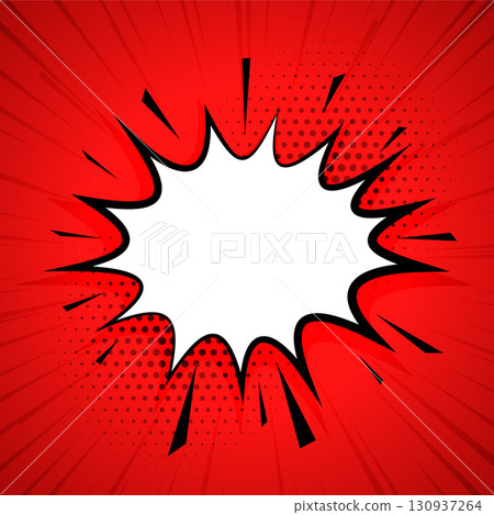 pop art retro chat bubble burst background with blank space 130937264