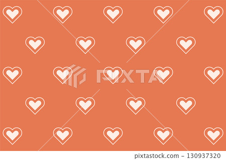 cute and minimal love heart pattern for textile fabric print 130937320