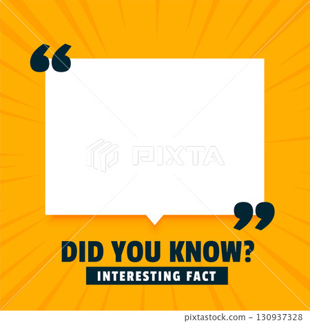 modern did you know yellow background with empty space 130937328