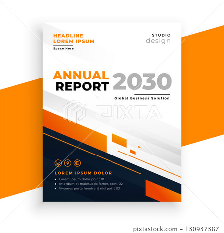 modern annual report magazine page flyer a company catalog 130937387