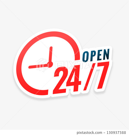 24 hour and 7 days always open template for communication or convenience 24 hour and 7 days always open template for communication or convenience 130937388