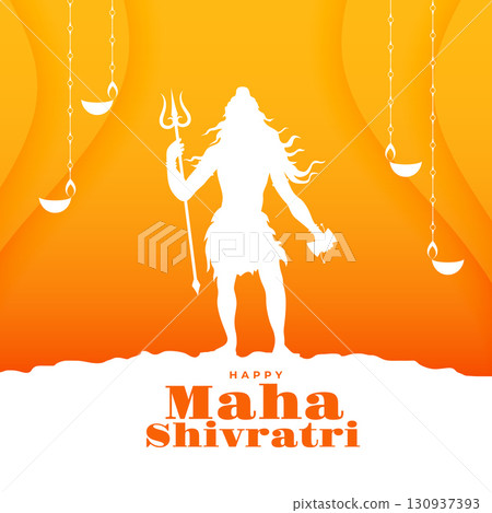 papercut style maha shivratri festive background with hanging diya papercut style maha shivratri festive background with hanging diya 130937393