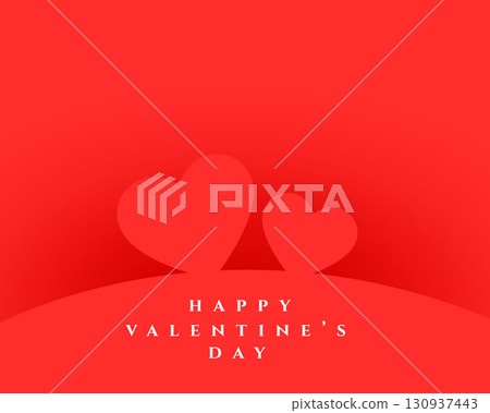 happy valentine day red background with cute love heart happy valentine day red background with cute love heart 130937443