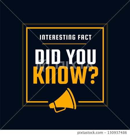 did you know quote background with megaphone design 130937486