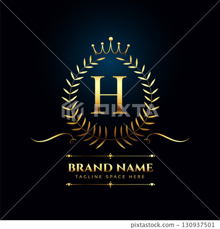 stylish and elegant letter H logo background for corporate brands 130937501