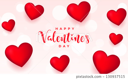 decorative happy valentine day wishes background design 130937515