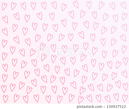 hand drawn romantic love heart pattern for valentines day 130937522