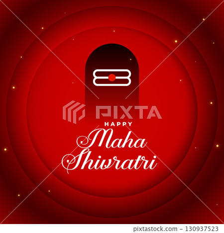 happy maha shivratri religious background with shiv lingam design 130937523