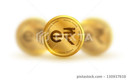 e-rupi erupee digital coin virtual currency background e-rupi erupee digital coin virtual currency background 130937638