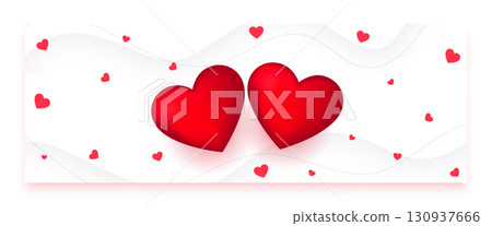 lovely valentines day wishes banner for social media post 130937666