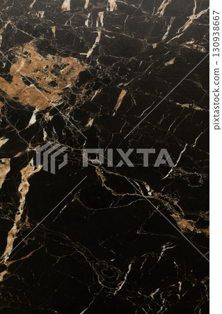 Elegant black marble with golden veins for interior design and decoration projects Elegant black marble with golden veins for interior design and decoration projects 130938667