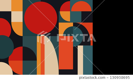 Colorful Abstract Geometric Pattern with Bold Shapes and Modern Design Colorful Abstract Geometric Pattern with Bold Shapes and Modern Design 130938695