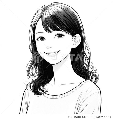 Illustration of a smiling woman 130938884