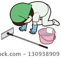 Female cleaning staff feeling frustrated 130938909
