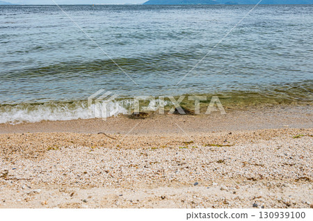 Ripples lapping on the shores of Lake Biwa, Kitakomatsu, Otsu City, Shiga Prefecture 130939100