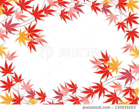 華麗的秋葉日式框架 華麗的秋葉日式框架 130939263