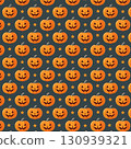 Pumpkin pattern background material 130939321