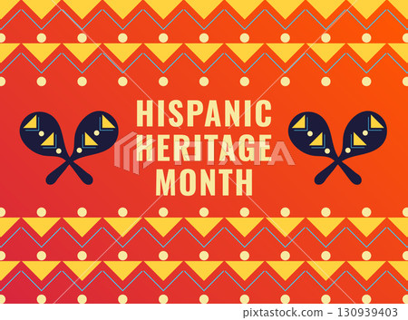 Hispanic heritage month background with maracas illustration Hispanic heritage month background with maracas illustration 130939403
