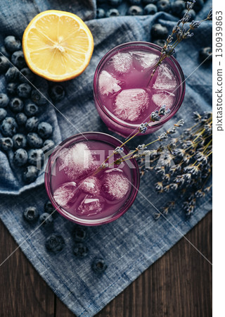 Summer lemonade with lavender 130939863