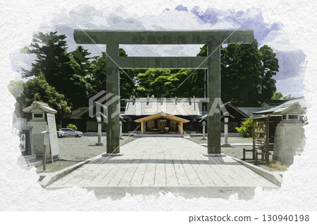 水彩風格，石川護國神社，禮拜堂，石川縣金澤市 130940198