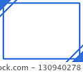 Simple blue horizontal frame 2 Blue 130940278