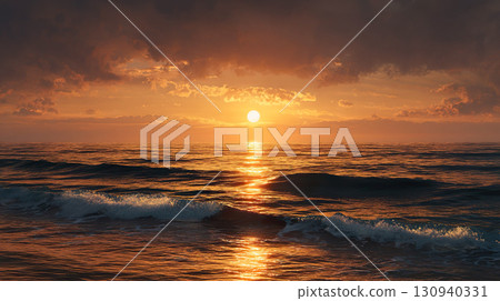 Beautiful sunset sky, sunset and seascape Beautiful sunset sky, sunset and seascape 130940331