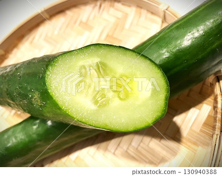 10 fresh cucumbers that have grown thick, long, and large 10 fresh cucumbers that have grown thick, long, and large 130940388