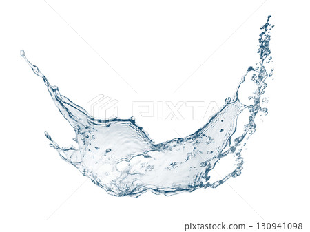 3d illustration of abstract blue water splash 130941098