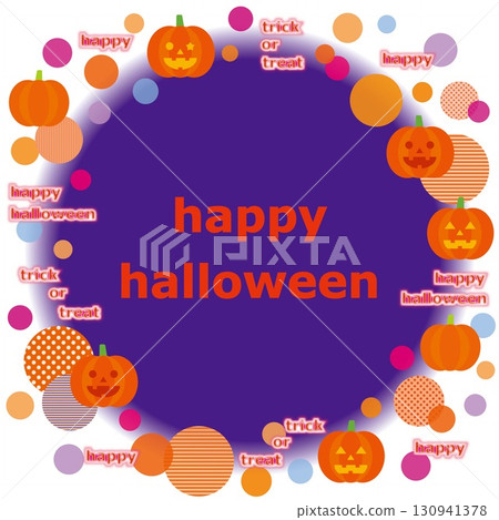 Happy Halloween Jack-o'-lantern pumpkin 130941378
