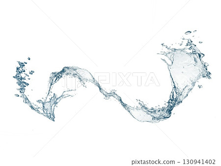 3d illustration of abstract blue water splash 130941402